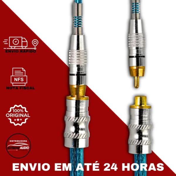 Cabo Y Uppertech Plug Metal Tripla Blindagem Azul - Imagem 7