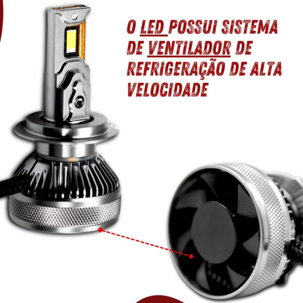 Lâmpada Led H7 Ultra Xtreme White 6000K 13000 Lumens - Imagem 9