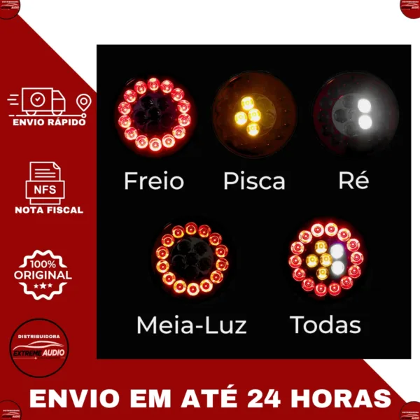 Lanterna Traseira FCR “Corujinha” LED Bivolt – Modelo LFR - Imagem 8