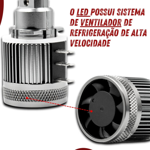 Lâmpada Led H15 Ultra Xtreme White 6000K 13000 Lumens - Imagem 3