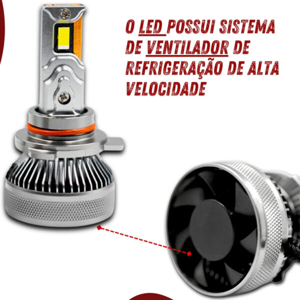 Lâmpada Led Uppertech HIR2 9012 Ultra Xtreme White 6000K 13000 Lumens - Imagem 8