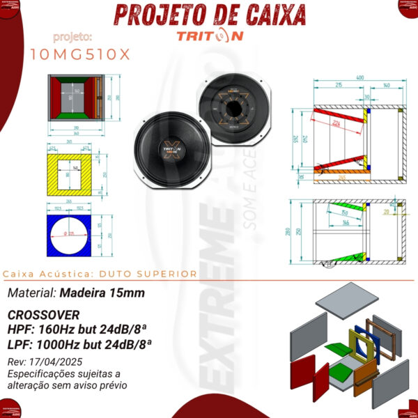 Alto Falante Triton Mg510x 500w Rms 6 Ohms - Imagem 8