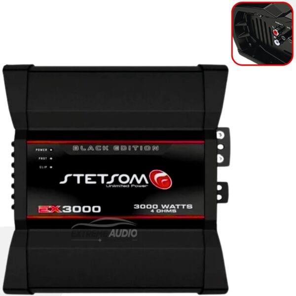 Módulo Stetsom E 3000W RMS 1 Canal 1/2/4 Ohms Amplificador Automotivo