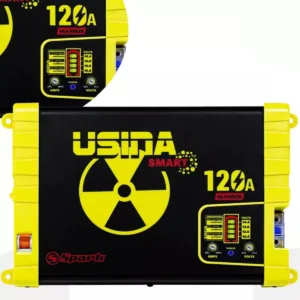 Fonte Usina 120 Amperes Som Automotivo Caixa Bob Bivolt 127/220v Smart Battery Meter 