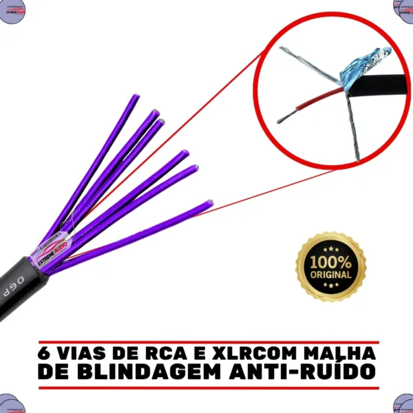 Cabo Multivias Mancini 6 Vias 6x24 Awg Som Profissional - Imagem 4