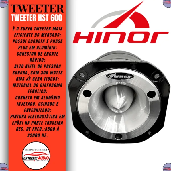 Super Tweeter Hst600 Hinor 600w 300w Rms 8 Ohms Profissional - Imagem 2