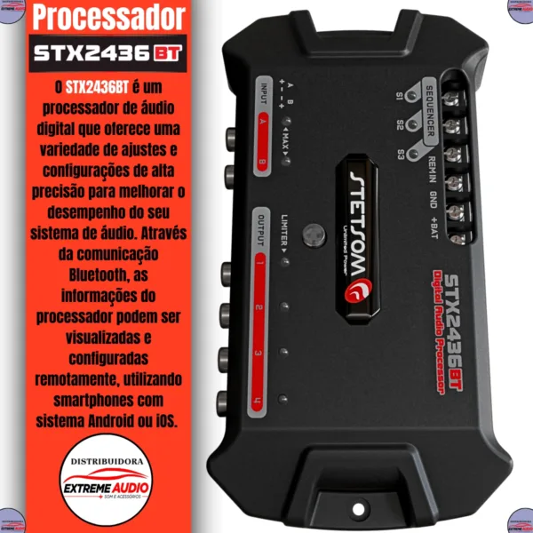 Processador Áudio Stetsom Stx2436 Bluetooth Som Automotivo - Imagem 2