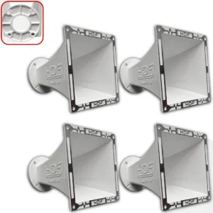 Kit 4 Cornetas Expansor Hdf Lente 2119 - Boca Quadrada De 2 Polegadas