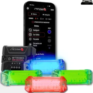 Strobo Stetsom Rgb Ritimico Bluetooth STROBO - STR04