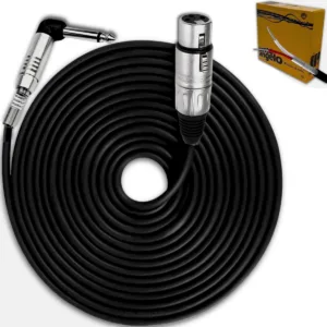 Cabo de Microfone Santo Angelo XLR Fêmea / P10 Mono 90° – 5m