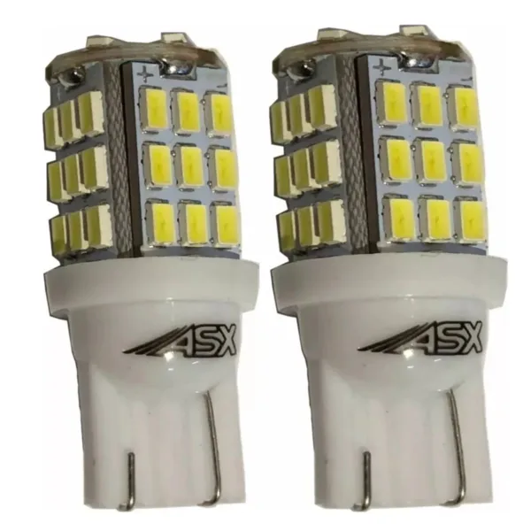 Par Lâmpada Led T10 42 Smd 42 Leds Branco Farol Baixo 12v
