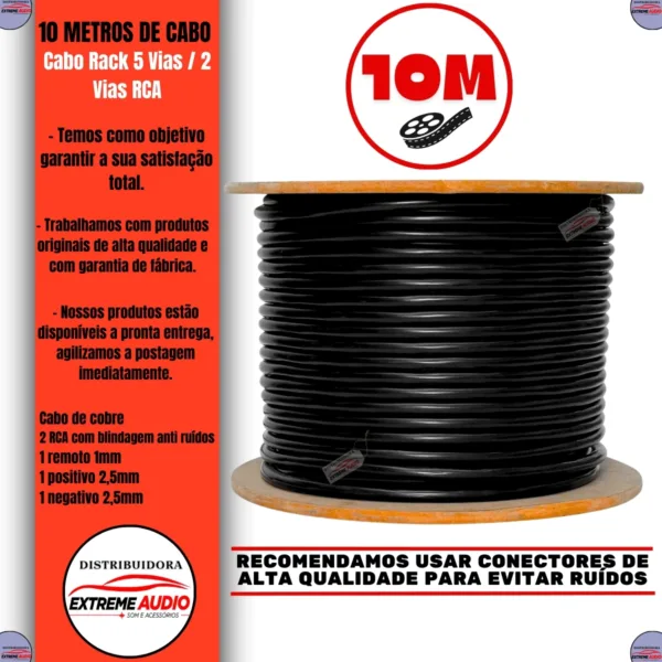 Cabo Multivias Mancini 5 Vias 2x24 Awg Som Profissional - Imagem 3