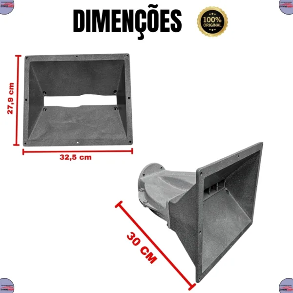 Corneta Guia De Ondas C/ Frente Aluminium Para Driver 2 Polegadas - Imagem 3
