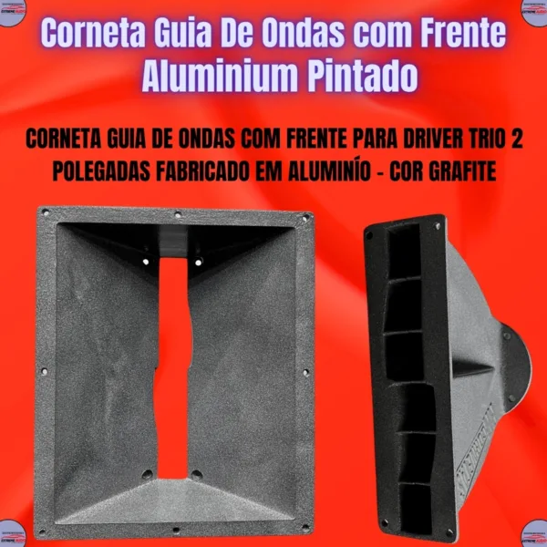 Corneta Guia De Ondas C/ Frente Aluminium Para Driver 2 Polegadas - Imagem 6