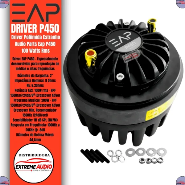 Kit 4 Driver Poliimida EAP P450 8 Ohms - Imagem 2