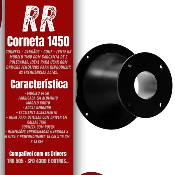 Cone Jarrão Alumínio Hl-1450 Trio Driver Profissional - Imagem 2
