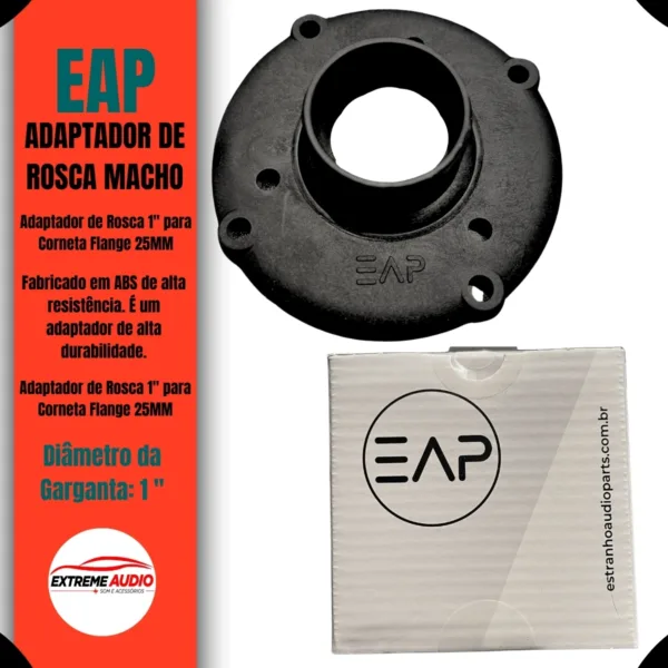 Kit Adaptador de Rosca Macho 1' para Corneta Flange 25MM - Imagem 2