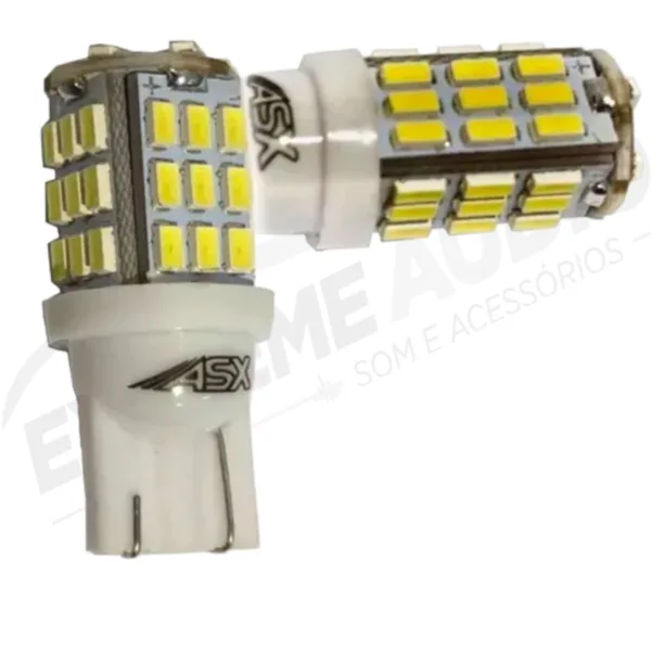 Par Lâmpada Led T10 42 Smd 42 Leds Branco Farol Baixo 12v - Imagem 2
