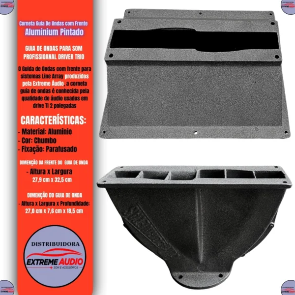 Corneta Guia De Ondas C/ Frente Aluminium Para Driver 2 Polegadas - Imagem 2