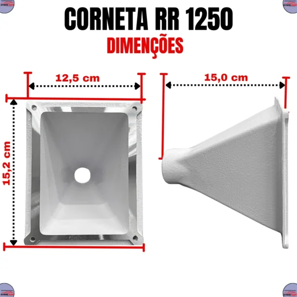 Kit Corneta 1512 Cone Expansor Jarrão pra Driver Lente RR - Imagem 3