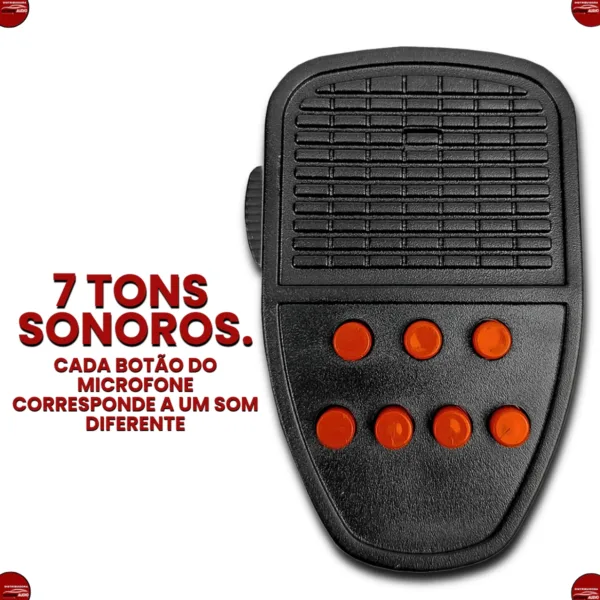 Megafone Sirene 7 Tons Tipo Rontan Polícia Automotiva - Imagem 3