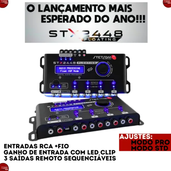 Stx2448 Floating Processador De Áudio Stetsom Crossover Digital - Imagem 3