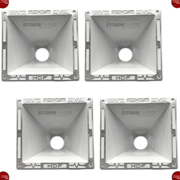 Kit 4 Cornetas Expansor Hdf Lente 2119 - Boca Quadrada De 2 Polegadas - Imagem 3