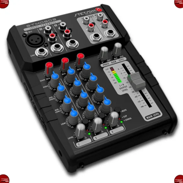 Mesa De Som Stm - 0803 Stetsom 3 Canais 4 Bandas - Imagem 3