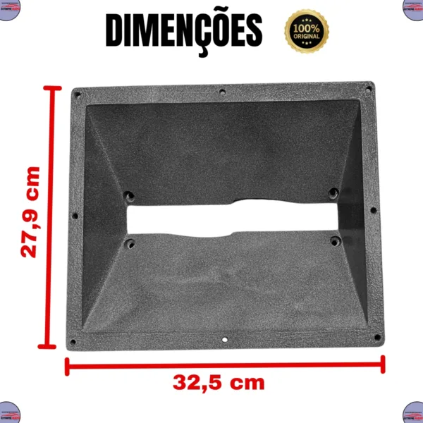 Frente Para Corneta Guia De Onda Alumínio Pintado Trio - Imagem 3
