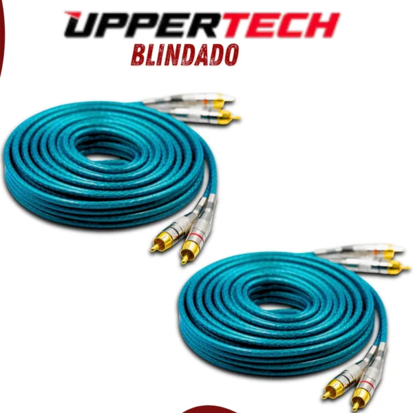 Par Cabos Rca Uppertech Blindado 5Metros 4Plugs De Saida Audio/Video - Imagem 3