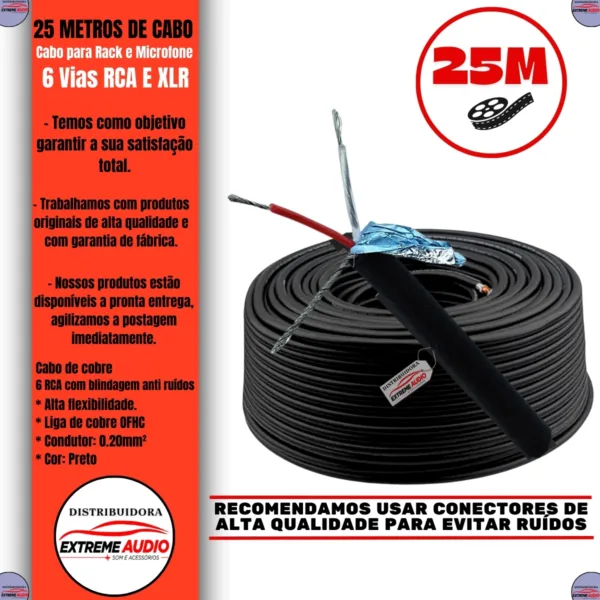 Cabo Multivias Mancini 6 Vias 6x24 Awg Som Profissional - Imagem 3