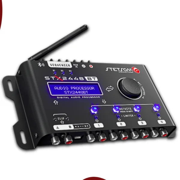 Processador De Audio Digital Stetsom Stx2448 Bt Equalizador Crossover - Imagem 3