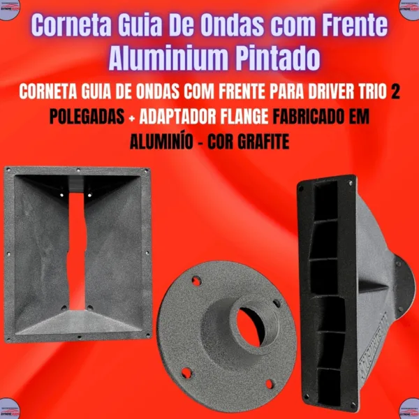 Kit 1 Corneta Guia De Ondas C Frente + 1 Adaptador Flange - Imagem 3