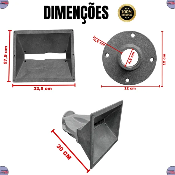 Kit 1 Corneta Guia De Ondas C Frente + 1 Adaptador Flange - Imagem 2