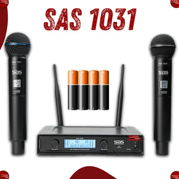 MICROFONE SANTO ANGELO SAS 1031 SEM FIO 200 CANAIS - Imagem 4