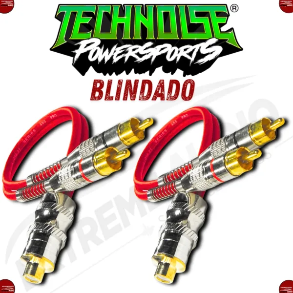 Kit Cabo Y Blindado Series 400 Pro Technoise 2 Machos 1 Fêmea - Imagem 4