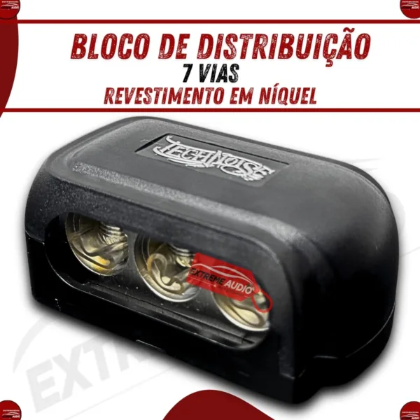 Bloco Distribuidor Technoise Revestimento Níquel 7 Vias - Imagem 3