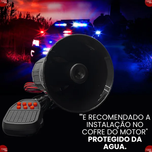 Megafone Sirene 7 Tons Tipo Rontan Polícia Automotiva - Imagem 5