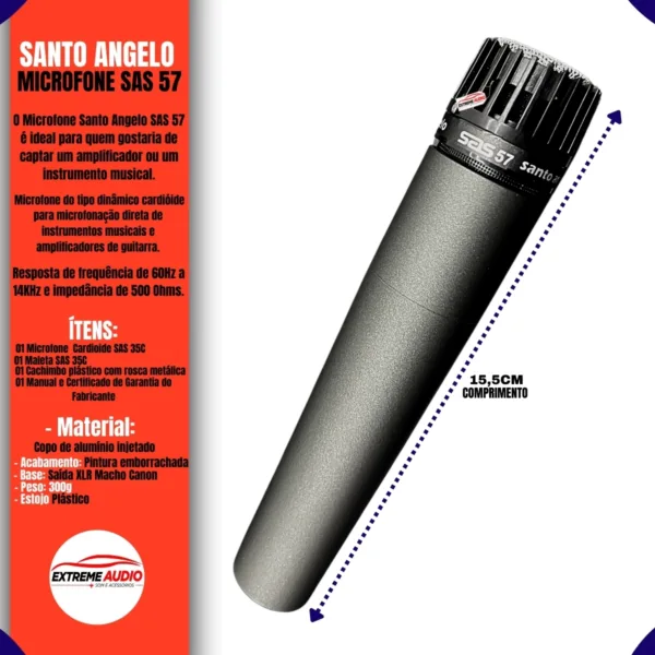 Microfone Santo Angelo Sas 57 Profissional - Imagem 2