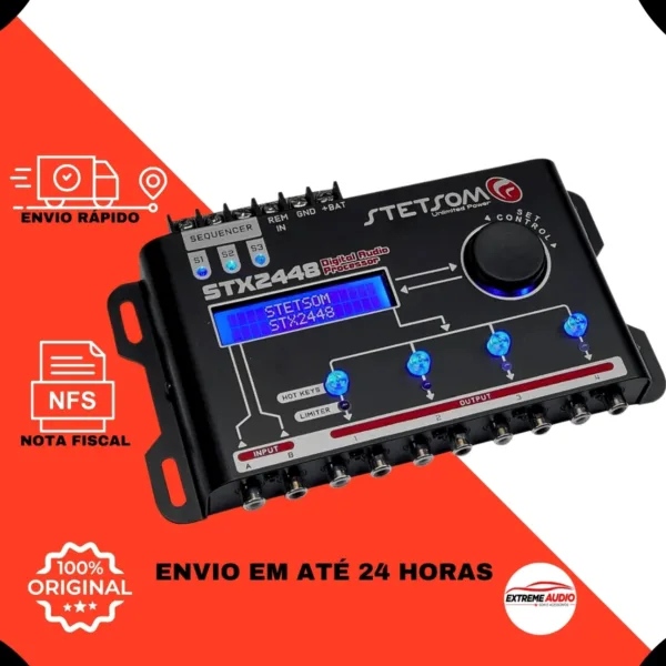 Processador De Áudio Stx2448 Stetsom Crossover Digital - Imagem 5