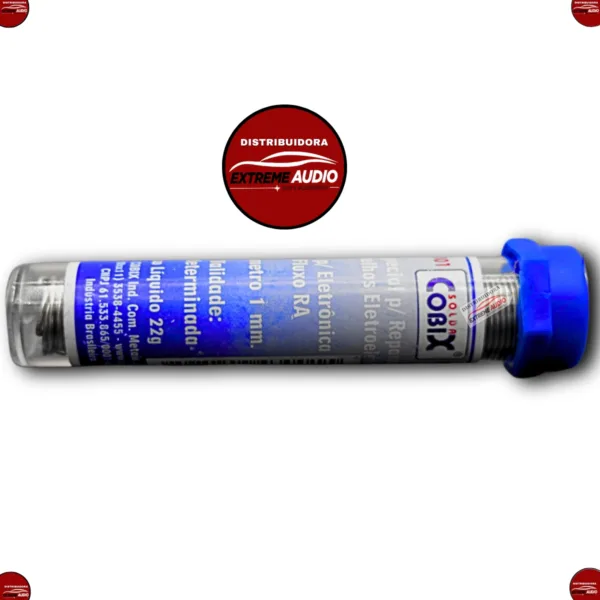 Tubo De Solda Estanho Cobix 22g Com Fluxo Ra 63x37 1,00mm - Imagem 5