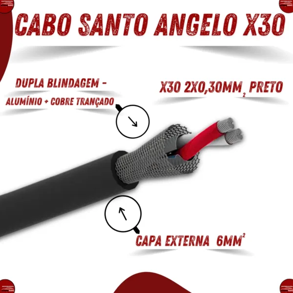 Cabo De Instrumentos Santo Angelo P10 Ninja P10 Mono90° 10M - Imagem 5