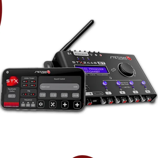 Processador De Audio Digital Stetsom Stx2448 Bt Equalizador Crossover - Imagem 5