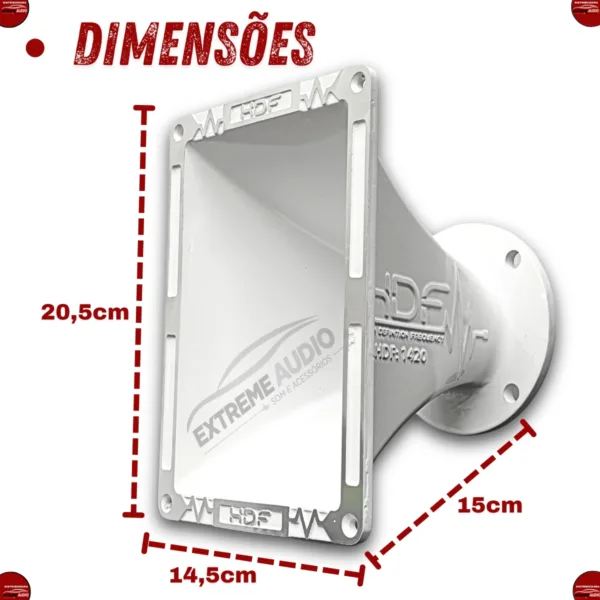 Corneta Expansor Hdf 1420 - Boca Quadrada De 2 Polegadas - Imagem 5