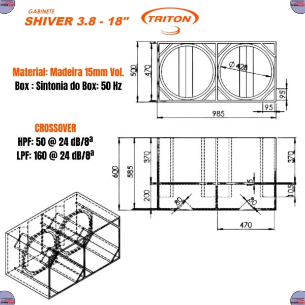 🔊 Alto-Falante Shiver Bass 3.8 Woofer 18 190watts - Imagem 6