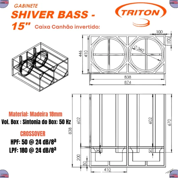 🔊 Alto Falante Woofer Triton 15 Pol 1900w Rms Shiver Bass 3.8 - Imagem 6