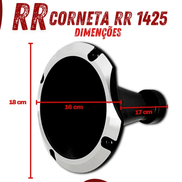 Corneta RR Hl 1425 1 Alumínio Para Driver Som Automotivo - Imagem 7