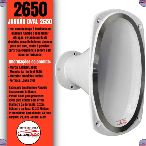 Cone Corneta Jarrão Hl 2650 Trio Alumínio - Imagem 2