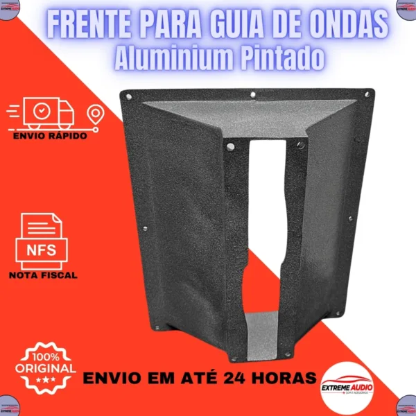 Frente Para Corneta Guia De Onda Alumínio Pintado Trio - Imagem 7