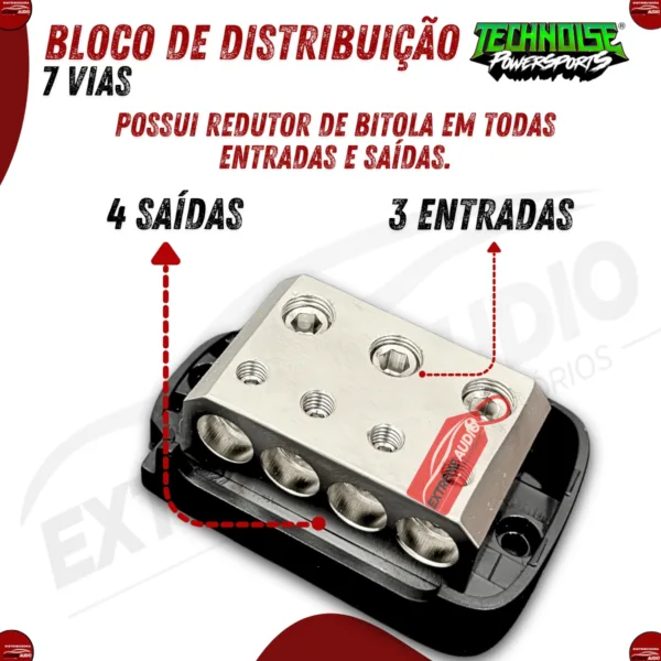 Bloco Distribuidor Technoise Revestimento Níquel 7 Vias - Imagem 6